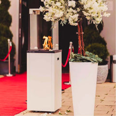 Kratki - Patio Light Gas Fireplace - White