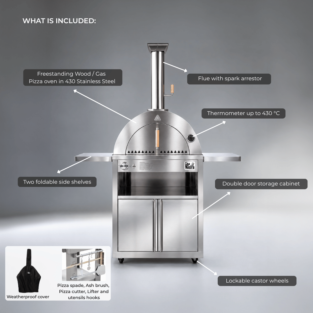 Casa Nostra Vito Hybrid Pizza Oven Details 1