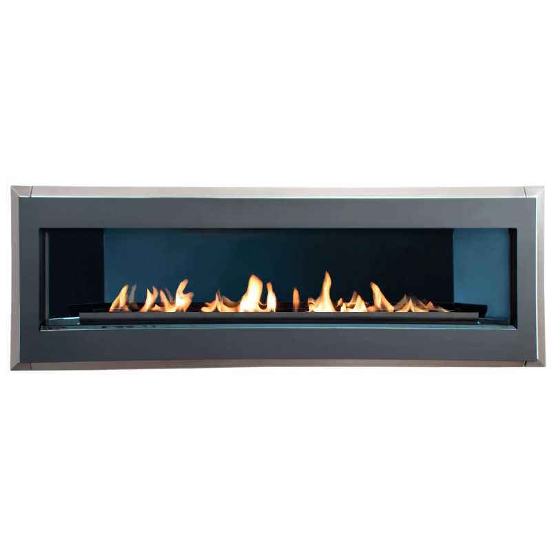 Elegance Gas Fireplace - Stainless Steel Casing