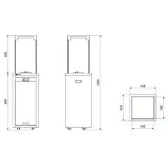 Kratki - Patio Light Gas Fireplace - White