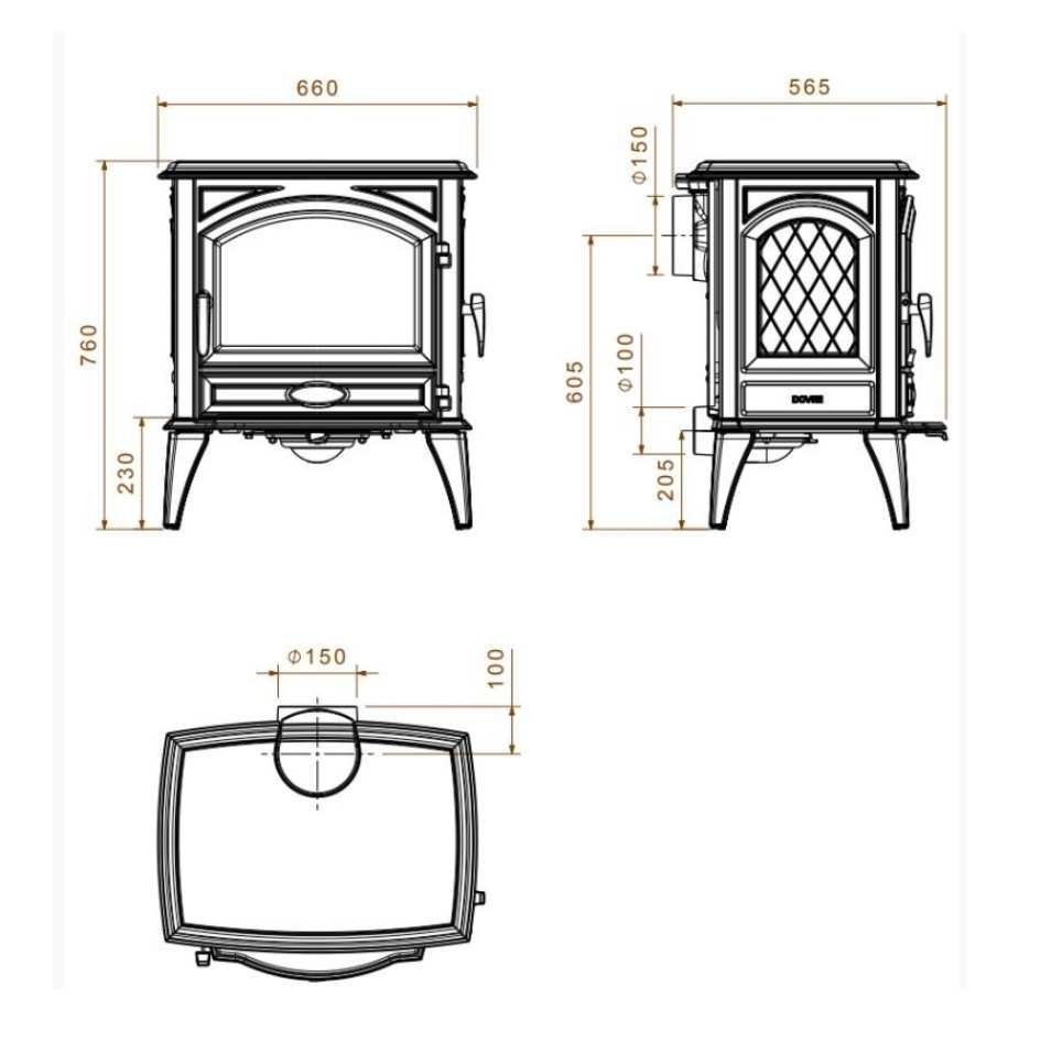 Dovre 640WD Fireplace Specification