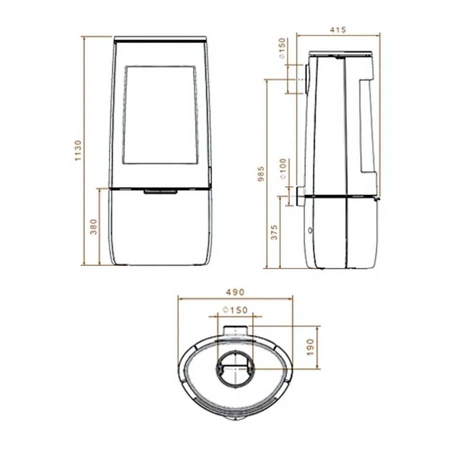 Dovre Bold 400 Freestanding Fireplace Specification