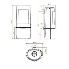Dovre Bold 400 Freestanding Fireplace Specification