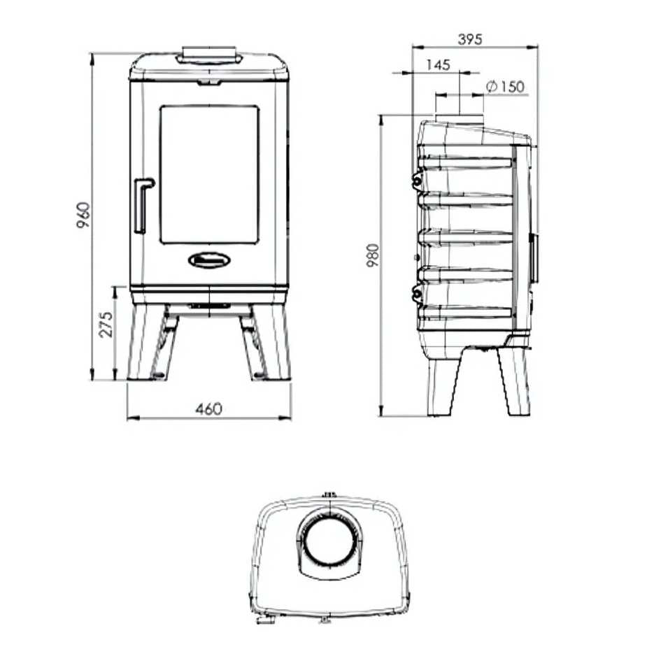 Dovre Brut 200 Freestanding Fireplace Specification