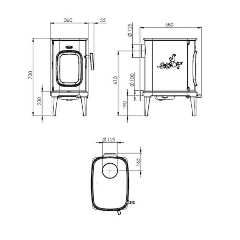 Dovre Saga 101 Freestanding Fireplace Specification