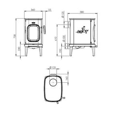 Dovre Saga 101 Freestanding Fireplace Specification
