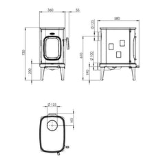 Dovre Saga 107 Freestanding Fireplace Specification
