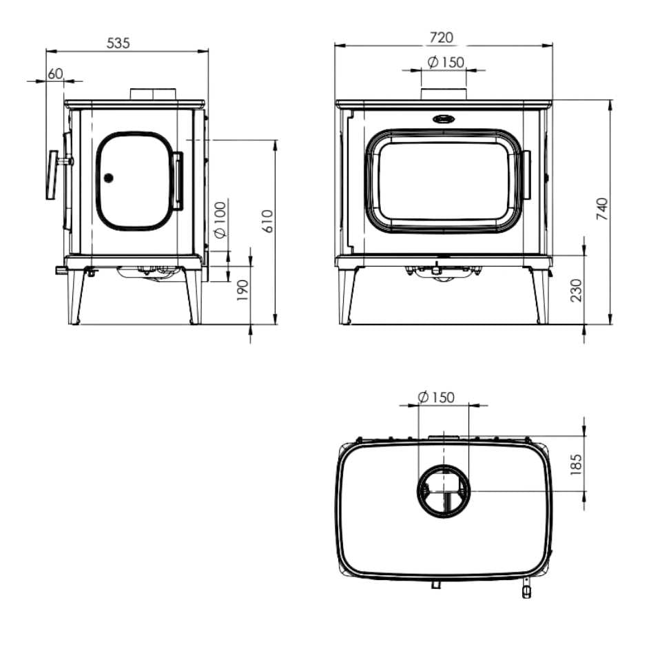 Dovre Saga 301 Fireplace Specification