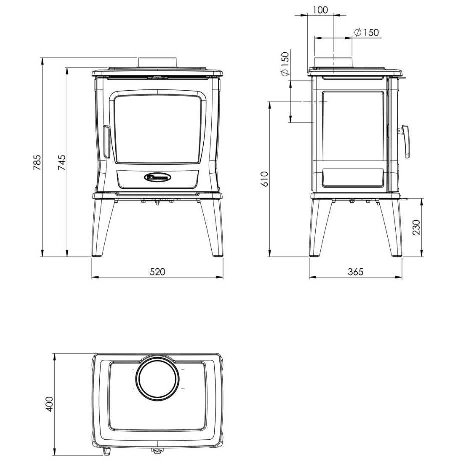 Dovre Tai 35W Fireplace Specification