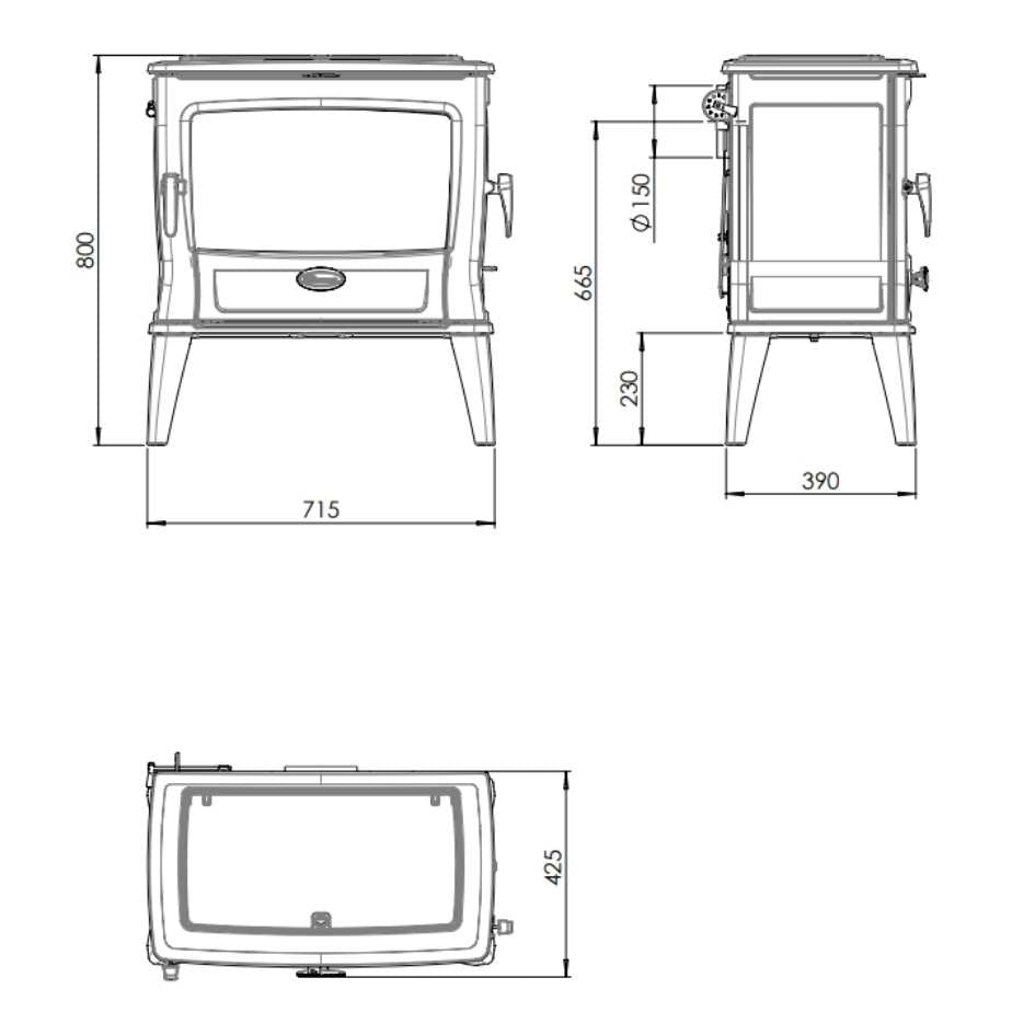 Dovre Tai 55WD Fireplace Specification