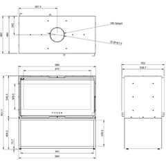 Forge Fires D100 Double Sided Freestanding Fireplace