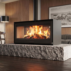 Forge Fires D120 Double Sided Freestanding Fireplace