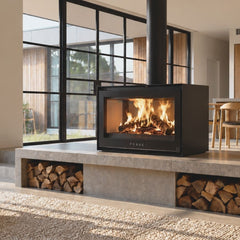 Forge Fires D80 Double Sided Freestanding Fireplace