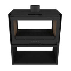 Forge Fires D80 Double Sided Freestanding Fireplace
