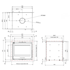 Forge Fires D60 Built-in Double-Sided Fireplace