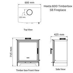 Heeta 600 Timberbox SB Fireplace
