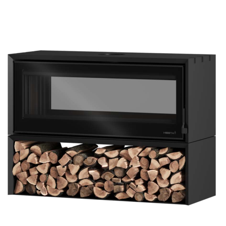 Heeta 1200 Double Sided Bevel Wood Fireplace