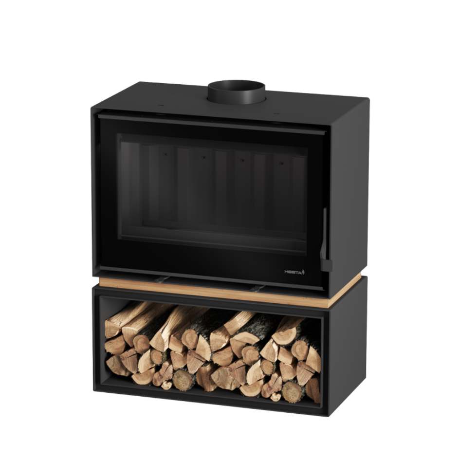 Heeta 700 Oakley Log Base Wood Fireplace