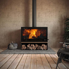 Heeta 950 Oakley Log Base Wood Fireplace
