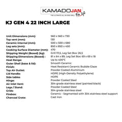 Kamado Jan Gen 4 Large - Ember Red
