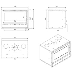 Kratki Ildnord Alta Built‑in Wood Fireplace