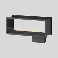 Linear Double Sided Built-in, Flueless Gas Fireplace