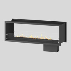 Linear Double Sided Built-in, Flueless Gas Fireplace
