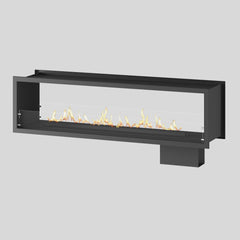 Linear Double Sided Built-in, Flueless Gas Fireplace