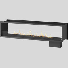 Linear Double Sided Built-in, Flueless Gas Fireplace