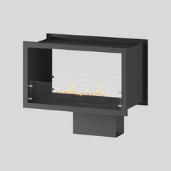 Linear Double Sided Built-in, Flueless Gas Fireplace