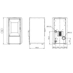 Nina Pellet Fireplace 6kW