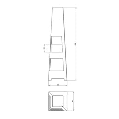 NovaFlame Freestanding Pyramid Biofuel Fireplace