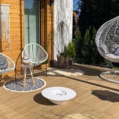 NovaFlame Freestanding Universe Biofuel Fireplace - White