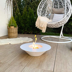 NovaFlame Freestanding Universe Biofuel Fireplace - White