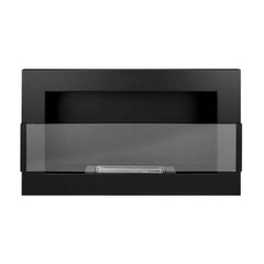 NovaFlame Hanging Biofuel Fireplace 650x400 - Matte Black - Glass