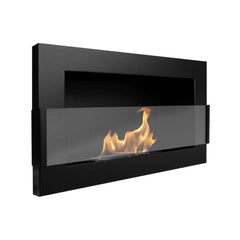 NovaFlame Hanging Biofuel Fireplace 650x400 - Matte Black - Glass