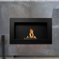 NovaFlame Hanging Biofuel Fireplace 650x400 - Matte Black - No Glass