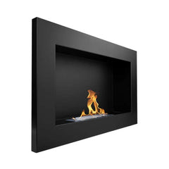 NovaFlame Hanging Biofuel Fireplace 650x400 - Matte Black - No Glass