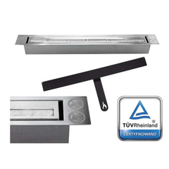 NovaFlame Slimline Hanging Biofuel Fireplace 900x400 - Black - No Glass