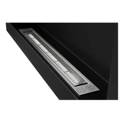 NovaFlame Slimline Hanging Biofuel Fireplace 900x400 - Black - No Glass