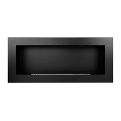 NovaFlame Slimline Hanging Biofuel Fireplace 900x400 - Black - No Glass