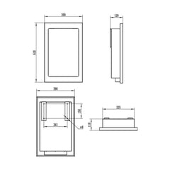 NovaFlame Wall Mount Vertical Biofuel Fireplace - Black