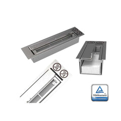 NovaFlame Wall Mount Biofuel Fireplace 1200x400 - Black - Glass