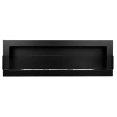 NovaFlame Wall Mount Biofuel Fireplace 1200x400 - Black - Glass