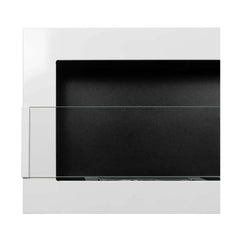 NovaFlame Wall Mount Biofuel Fireplace 1200x400 - Gloss White - Glass