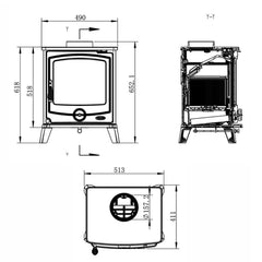 Wiking AM 1402 Freestanding Fireplace Sppecification