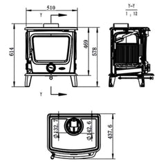 Wiking HB Freestanding Fireplace Specification
