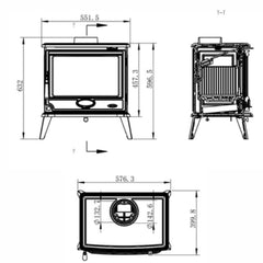 Wiking NEWMAN03 Freestanding Fireplace Specification