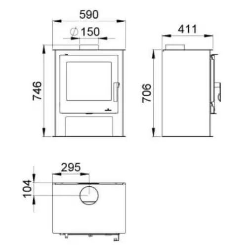 Bronpi Gijon Freestanding Fireplace