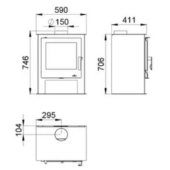 Bronpi Gijon Freestanding Fireplace